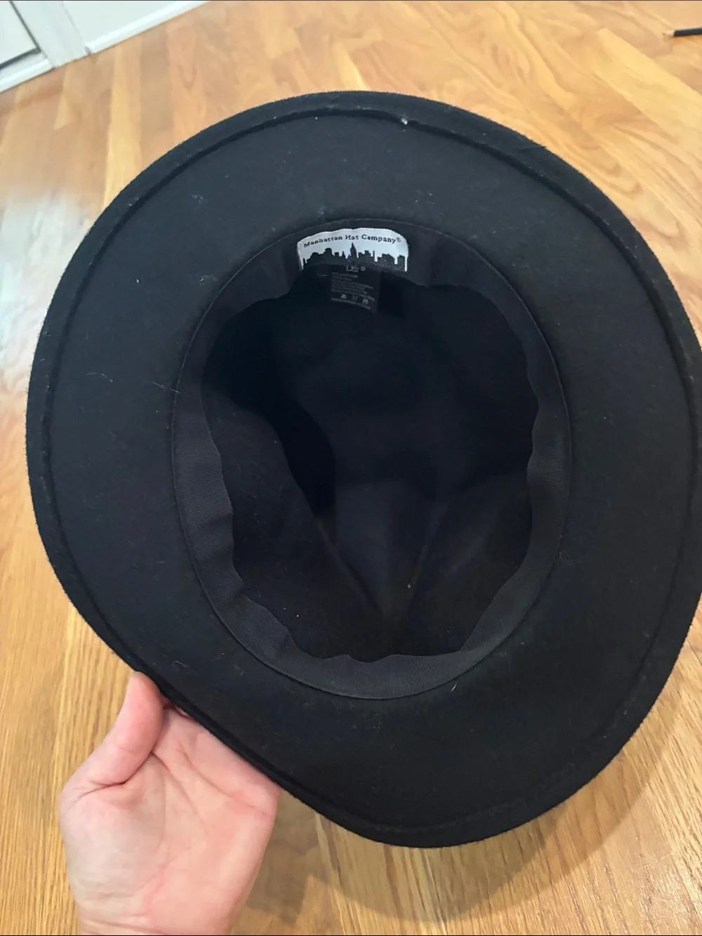 Black Wool Fedora Hat